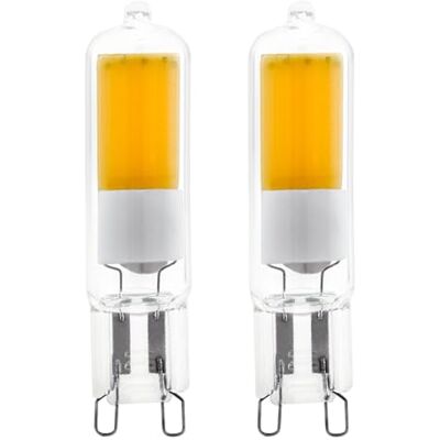 EGLO G9 LED-lampa, dimbar, 2-pack stiftsockellampor, glödlampor med G9-stiftsockel, 4,2 watt (motsvarar 40 watt), 470 lumen, varmvit, 2 700 kelvin, G9-stiftsockel, diameter 1,6 cm EGLO G9 LED-lampa, dimbar, 2-pack stiftsockellampor, glödlampor med G9-stiftsockel, 4,2 watt (motsvarar 40 watt), 470 lumen, varmvit, 2 700 kelvin, G9-stiftsockel, diameter 1,6 cm
