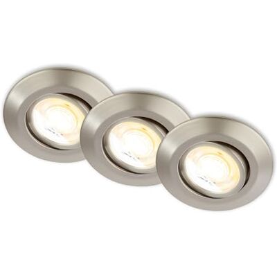 BRILONER 3-pack infällda LED-spotlights, 230 V, hölje 50% återvunnen, dimbar, roterbar, Ra90, färgtemperaturförändring, LED-spotlight, platt, takspotlights, infällda spotlights, 90 x 24 mm (DxH), BRILONER 3-pack infällda LED-spotlights, 230 V, hölje 50% återvunnen, dimbar, roterbar, Ra90, färgtemperaturförändring, LED-spotlight, platt, takspotlights, infällda spotlights, 90 x 24 mm (DxH),