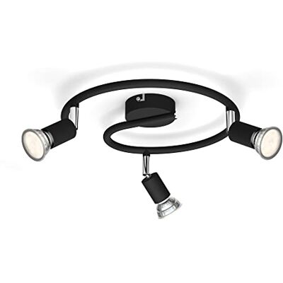 Philips Lighting Limbali silver/spiral svart 3 x 50 w 230 v Philips Lighting Limbali silver/spiral svart 3 x 50 w 230 v