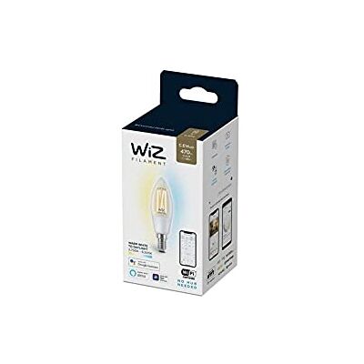 Philips Smart Lighting, Smart G35-LED-lampa, stämningsbelysning, E14-sockel, 470 lm, justerbart vitt ljus 2 200–6 500 K, låg dimbarhet, ansluten via WiZ, Alexa, Google Home, Apple Home Philips Smart Lighting, Smart G35-LED-lampa, stämningsbelysning, E14-sockel, 470 lm, justerbart vitt ljus 2 200–6 500 K, låg dimbarhet, ansluten via WiZ, Alexa, Google Home, Apple Home