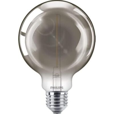 Philips Classic LED-ljuskälla, 11W, E27, G93, rökfärgad, Flame ljus, 1800 kelvin, 15 000 timmar, Ej dimbar Philips Classic LED-ljuskälla, 11W, E27, G93, rökfärgad, Flame ljus, 1800 kelvin, 15 000 timmar, Ej dimbar