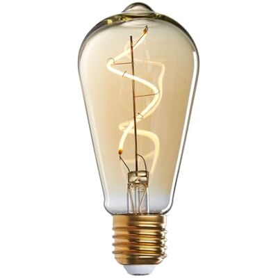 ITENSE Dekorativ glödlampa, e27 glödlampa bärnstensfärgad textur effekt: 4 W Ljusstyrka: 300 lumen tros: E27 Form: ST64 Set med 2 stycken Form: Päron Bekväm och lätt att installera ITENSE Dekorativ glödlampa, e27 glödlampa bärnstensfärgad textur effekt: 4 W Ljusstyrka: 300 lumen tros: E27 Form: ST64 Set med 2 stycken Form: Päron Bekväm och lätt att installera