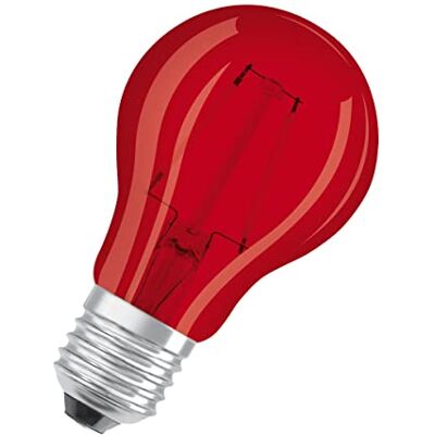 OSRAM LED dekorativ lampa med E27 sockel, röd, 3000 K, 2.50W, ersättning för 15W glödlampa, klar, LED STAR DECO CLASSIC A, 6 st. OSRAM LED dekorativ lampa med E27 sockel, röd, 3000 K, 2.50W, ersättning för 15W glödlampa, klar, LED STAR DECO CLASSIC A, 6 st.