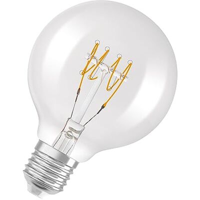 OSRAM Vintage 1906® Classic Globe80 FIL LED-lampa, E27, klar, 4,8W, 470lm, 2700K, varmvitt ljus, dimbar, ny ultratunn glödtråd, mycket låg energiförbrukning, lång livslängd OSRAM Vintage 1906® Classic Globe80 FIL LED-lampa, E27, klar, 4,8W, 470lm, 2700K, varmvitt ljus, dimbar, ny ultratunn glödtråd, mycket låg energiförbrukning, lång livslängd