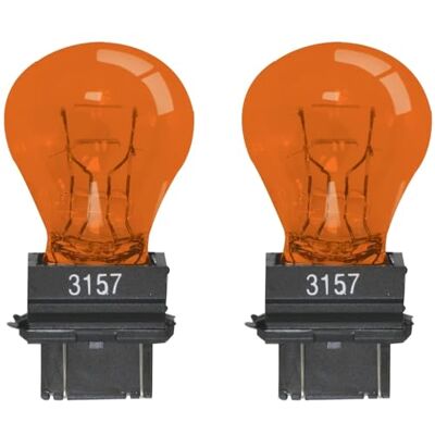 cyclingcolors 2x glödlampa 3157 12 V P27/7W W2.5x16q 32/3CP S25q orange dubbelfilament bil amerikansk och asiatisk cyclingcolors 2x glödlampa 3157 12 V P27/7W W2.5x16q 32/3CP S25q orange dubbelfilament bil amerikansk och asiatisk