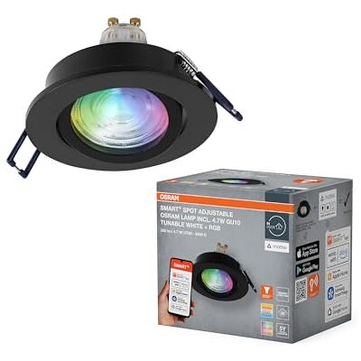 OSRAM Smart Matter LED-spotlight GU10 RGBW Flexibel Svart, 4,7W Smart Home, Aluminium, App-styrd Färgväxling OSRAM Smart Matter LED-spotlight GU10 RGBW Flexibel Svart, 4,7W Smart Home, Aluminium, App-styrd Färgväxling