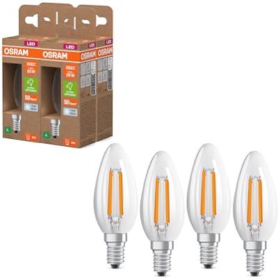 OSRAM LED-lampa i klassisk miniljusform, med dekorativ LED-tråd i frostad design, energieffektivitetsklass A, E14, 1,2 W, 255 lm, 2700 K, varmvit. Utan uppvärmning, 4-pack OSRAM LED-lampa i klassisk miniljusform, med dekorativ LED-tråd i frostad design, energieffektivitetsklass A, E14, 1,2 W, 255 lm, 2700 K, varmvit. Utan uppvärmning, 4-pack