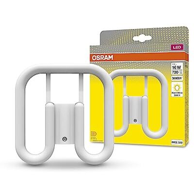 OSRAM DULUX LED SQ16 EM, GR8, 7W, 720lm, 3500K, varmvit ljusfärg, LED-ersättning för konventionella kompaktlysrör med en 2-stifts GR8 plug-in bas, extremt lång livslängd, ingen uppvärmningstid OSRAM DULUX LED SQ16 EM, GR8, 7W, 720lm, 3500K, varmvit ljusfärg, LED-ersättning för konventionella kompaktlysrör med en 2-stifts GR8 plug-in bas, extremt lång livslängd, ingen uppvärmningstid