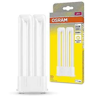 OSRAM DULUX LED F24 EM, 2G10, 12W, 1350lm, 3000K, varmvit ljusfärg, LED -ersättning för konventionella kompaktlysrör med en 4-stifts 2G10 plug-in bas, extremt lång livslängd, ingen uppvärmningstid OSRAM DULUX LED F24 EM, 2G10, 12W, 1350lm, 3000K, varmvit ljusfärg, LED -ersättning för konventionella kompaktlysrör med en 4-stifts 2G10 plug-in bas, extremt lång livslängd, ingen uppvärmningstid