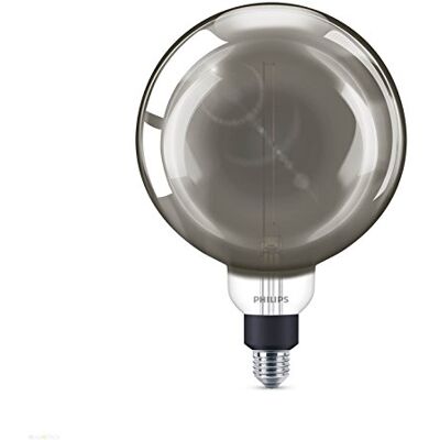 Philips LEDklassisk jättekolampa, vintage industriell design ersätter 25 W, E27, neutral vit (4 000 Kelvin), 270 lumen, glob, rökig Philips LEDklassisk jättekolampa, vintage industriell design ersätter 25 W, E27, neutral vit (4 000 Kelvin), 270 lumen, glob, rökig