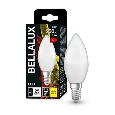 Bellalux LED-lampa, sockel: E14, Varmvit, 2700 K, 3.20 W, ersättning för 25 W glödlampa, ST CLAS B, 6 Pack Bellalux LED-lampa, sockel: E14, Varmvit, 2700 K, 3.20 W, ersättning för 25 W glödlampa, ST CLAS B, 6 Pack