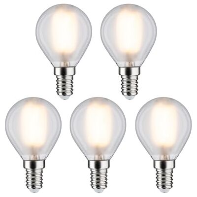 Paulmann 29097 Filament 230 V LED-klotlampa E14 5-pack 5x4,8 W 5x470 lm 45 mm Matt Glas 2700 K Varmvit Paulmann 29097 Filament 230 V LED-klotlampa E14 5-pack 5x4,8 W 5x470 lm 45 mm Matt Glas 2700 K Varmvit