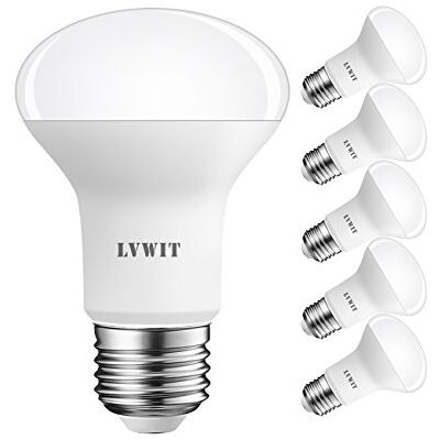 LVWIT Dagsljus 8 W reflektor E27 LED-spotlights, R63 E27 spotlight glödlampa kall vit, 60 W ekvivalent, 6 500 K, 806 Lm, 130 graders strålvinkel, 220–240 V, icke-dimbar LVWIT Dagsljus 8 W reflektor E27 LED-spotlights, R63 E27 spotlight glödlampa kall vit, 60 W ekvivalent, 6 500 K, 806 Lm, 130 graders strålvinkel, 220–240 V, icke-dimbar