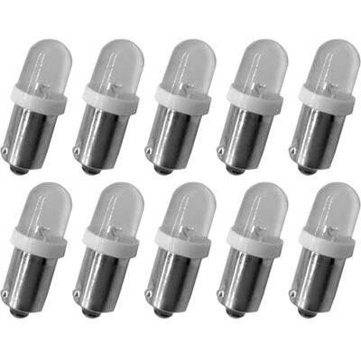 cyclingcolors 10 x glödlampa 12 V 4 W BA9S LED-nattlampa registreringsskylt bil motorcykel blinker strålkastarsockel, vit cyclingcolors 10 x glödlampa 12 V 4 W BA9S LED-nattlampa registreringsskylt bil motorcykel blinker strålkastarsockel, vit