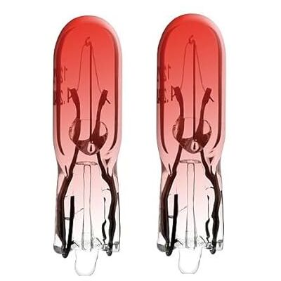 cyclingcolors 2 x glödlampa T5 1,2 W 24 V röd glödlampa bil motorcykel moped roller traktor lastbil skåpbil cyclingcolors 2 x glödlampa T5 1,2 W 24 V röd glödlampa bil motorcykel moped roller traktor lastbil skåpbil