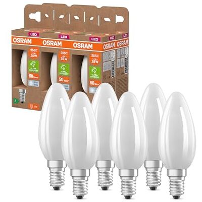 OSRAM LED-lampa i klassisk Edison-form, med dekorativ LED-tråd, energieffektivitetsklass A, E27, 2,2 W, 470 lm, 4000 K, kallvit. Ingen uppvärmning, 100% ljus direkt, 6-pack OSRAM LED-lampa i klassisk Edison-form, med dekorativ LED-tråd, energieffektivitetsklass A, E27, 2,2 W, 470 lm, 4000 K, kallvit. Ingen uppvärmning, 100% ljus direkt, 6-pack