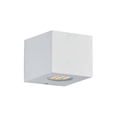 RL LIVE YOUR LIGHT Reality Leuchten LED utomhus vägglampa Cordoba R28222631, vit plast, inkl. 2 x 2 watt LED, upp- och nedbelysning med stenciler RL LIVE YOUR LIGHT Reality Leuchten LED utomhus vägglampa Cordoba R28222631, vit plast, inkl. 2 x 2 watt LED, upp- och nedbelysning med stenciler