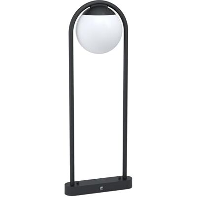 EGLO Golvlampa för utomhusbruk, Prata Vecchia, 1 lampa för utomhusbruk, modern, minimalistisk, golvlampa av galvaniserat stål i svart och vit plast, utomhuslampa med E27-sockel, IP44 EGLO Golvlampa för utomhusbruk, Prata Vecchia, 1 lampa för utomhusbruk, modern, minimalistisk, golvlampa av galvaniserat stål i svart och vit plast, utomhuslampa med E27-sockel, IP44