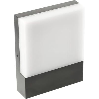 GTV SARO LED-vägglampa för utomhusbruk, 9 W, 900 lm, IP54, vattentät, 4 000 K, neutralt vitt ljus, modern design, husnummerkit ingår, perfekt front och entré, svart GTV SARO LED-vägglampa för utomhusbruk, 9 W, 900 lm, IP54, vattentät, 4 000 K, neutralt vitt ljus, modern design, husnummerkit ingår, perfekt front och entré, svart