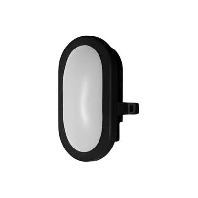 WatioWave EXTERIOR LED OVAL 6W 4000K SVART BULKHEAD WatioWave EXTERIOR LED OVAL 6W 4000K SVART BULKHEAD
