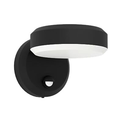 EGLO LED Fornaci Utomhusvägglampa, utomhusbelysning med rörelsedetektor och skymningssensor, metall i svart och vit plast, varmvit applikation, IP54 EGLO LED Fornaci Utomhusvägglampa, utomhusbelysning med rörelsedetektor och skymningssensor, metall i svart och vit plast, varmvit applikation, IP54