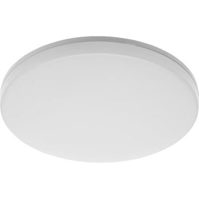 GTV BESA rund LED-taklampa, 24 W, 2 400 lm, varmvitt ljus, 3 000 K, IP54, vattentät och IK10, stötsäker, lampa för inomhus- och utomhusbruk, vägg- eller takmontering, vit GTV BESA rund LED-taklampa, 24 W, 2 400 lm, varmvitt ljus, 3 000 K, IP54, vattentät och IK10, stötsäker, lampa för inomhus- och utomhusbruk, vägg- eller takmontering, vit
