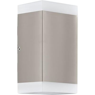 EGLO LED utomhus vägglampa Carpinera, 2-flammig utomhuslampa, vägglampa vinkelformad av rostfritt stål och plast i vitt, LED utomhuslampa varm vit, GU10, IP44 EGLO LED utomhus vägglampa Carpinera, 2-flammig utomhuslampa, vägglampa vinkelformad av rostfritt stål och plast i vitt, LED utomhuslampa varm vit, GU10, IP44