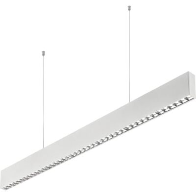 GTV Linjär pendellampa LED VILANA, UpDown-belysning, 42 W (30 W12W), 3 780 lm, 4 000K neutralt ljus, UGR19 anti-bländning, skrivbord 120 cm, vit GTV Linjär pendellampa LED VILANA, UpDown-belysning, 42 W (30 W12W), 3 780 lm, 4 000K neutralt ljus, UGR19 anti-bländning, skrivbord 120 cm, vit