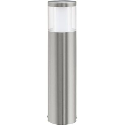 EGLO LED utomhuslampa Basalgo 1, 1 lampa utomhuslampa, väglampa av rostfritt stål och plast, färg: silver, vit, H: 45 cm, IP44 EGLO LED utomhuslampa Basalgo 1, 1 lampa utomhuslampa, väglampa av rostfritt stål och plast, färg: silver, vit, H: 45 cm, IP44