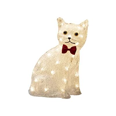 Konstsmide LED akrylkatt, sittande, 40 varma vita dioder, 24 V, utomhus (IP44), 3,6 W, vit kabel – 6259-103 Konstsmide LED akrylkatt, sittande, 40 varma vita dioder, 24 V, utomhus (IP44), 3,6 W, vit kabel – 6259-103