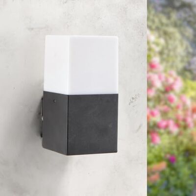 M Ledme Design Series utomhusvägglampa, fyrkantig form, E27-sockel, vattentät IP54, svart finish, stål/PMMA, perfekt för trädgårdar, terrasser eller fasader (glödlampa ingår inte) M Ledme Design Series utomhusvägglampa, fyrkantig form, E27-sockel, vattentät IP54, svart finish, stål/PMMA, perfekt för trädgårdar, terrasser eller fasader (glödlampa ingår inte)