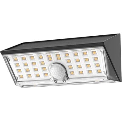 Smiling Shark WL-06L solcellslampor utomhus med rörelsedetektor, dubbel funktion LED vägglampa sol utomhus 4 lägen IP65 vattentät superljus solcell kall vit för trädgård terrass garage Smiling Shark WL-06L solcellslampor utomhus med rörelsedetektor, dubbel funktion LED vägglampa sol utomhus 4 lägen IP65 vattentät superljus solcell kall vit för trädgård terrass garage