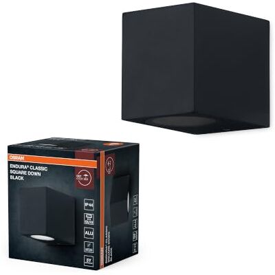 OSRAM ENDURA Classic Square Down utomhusvägglampa, svart, GU10-sockel (max 35W), kan förses med en normal eller smart lampa, ned- eller upp/ned-typer, IP44-skydd ENDURA Classic Square, utomhuslykta, svart, 1-pack OSRAM ENDURA Classic Square Down utomhusvägglampa, svart, GU10-sockel (max 35W), kan förses med en normal eller smart lampa, ned- eller upp/ned-typer, IP44-skydd ENDURA Classic Square, utomhuslykta, svart, 1-pack