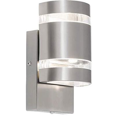 rabalux yttervägglampa cambridge, metall, integrerad, ädelstål, 10,5 x 11 x 21 cm rabalux yttervägglampa cambridge, metall, integrerad, ädelstål, 10,5 x 11 x 21 cm