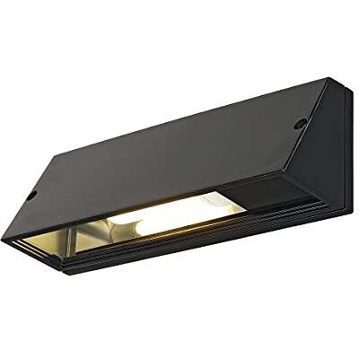 SLV Väggbelysning PEMA/belysning för väggar, vägar, ingångar, LED-spotlight, utomhusarmatur trädgårdslampa/E27 IP65 15,0 W svart SLV Väggbelysning PEMA/belysning för väggar, vägar, ingångar, LED-spotlight, utomhusarmatur trädgårdslampa/E27 IP65 15,0 W svart