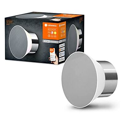 LEDVANCE SMART+ utomhus WiFi vägglampa 10W 850lm grå, med varmvitt ljus (3000K) och 16 miljoner färger, högkvalitativt hölje i rostfritt stål, appkontrollerbar, kompatibel med Amazon, Google, etc. LEDVANCE SMART+ utomhus WiFi vägglampa 10W 850lm grå, med varmvitt ljus (3000K) och 16 miljoner färger, högkvalitativt hölje i rostfritt stål, appkontrollerbar, kompatibel med Amazon, Google, etc.