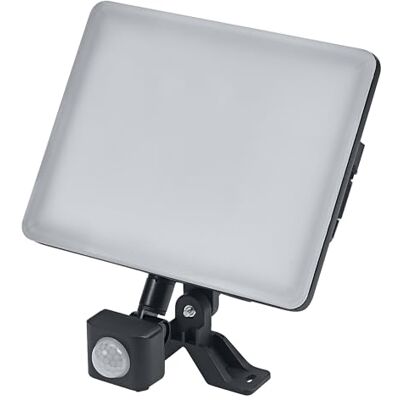OSRAM ENDURA Flood Sensor-LED-strålkastare, 50 W, 4 250 lm, 4 000 K, kall vit, rörelsedetektor, svart, aluminium, IP44 OSRAM ENDURA Flood Sensor-LED-strålkastare, 50 W, 4 250 lm, 4 000 K, kall vit, rörelsedetektor, svart, aluminium, IP44