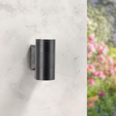 M Ledme LED-vägglampa, 2 x 3 W, 3 000 K varmt ljus, IP54 vattentät, modern design för trädgård, terrass, entré och uteplats M Ledme LED-vägglampa, 2 x 3 W, 3 000 K varmt ljus, IP54 vattentät, modern design för trädgård, terrass, entré och uteplats