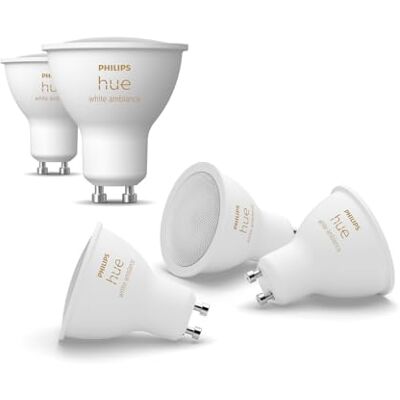 Philips Smart Spotlight GU10, Vitt Ljus från Varmt till Kallt (5-pack) 2200-6500K, 400 lm, Kompatibel med Bluetooth, röststyrning med Alexa, Apple Home och Google Assistant Philips Smart Spotlight GU10, Vitt Ljus från Varmt till Kallt (5-pack) 2200-6500K, 400 lm, Kompatibel med Bluetooth, röststyrning med Alexa, Apple Home och Google Assistant