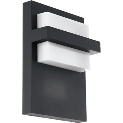 EGLO LED utomhus vägglampa Culpina, 1 lampa utomhuslampa, vägglampa av aluminium, plast, färg: Svart, vit, IP44 EGLO LED utomhus vägglampa Culpina, 1 lampa utomhuslampa, vägglampa av aluminium, plast, färg: Svart, vit, IP44