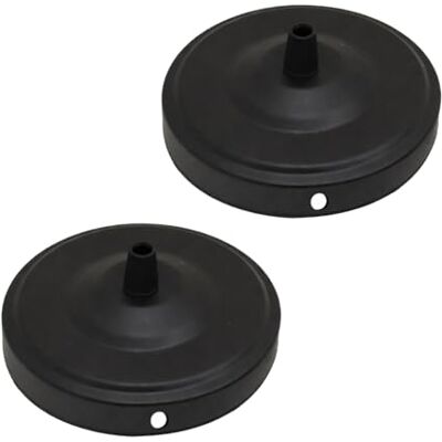 LEDSone 2-pack enpunkts svart taklampa monteringsplatta för vintage hänglampor, 108 mm metall antik sidomontering takros med tillbehör för hängande tak och vägglampa. LEDSone 2-pack enpunkts svart taklampa monteringsplatta för vintage hänglampor, 108 mm metall antik sidomontering takros med tillbehör för hängande tak och vägglampa.