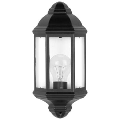 VoltShine Utomhus vägglampa i aluminium, E27-sockel, svart, IP44, mått 36,5 x 16,5 x 9,5 cm, perfekt för utomhusbelysning. VoltShine Utomhus vägglampa i aluminium, E27-sockel, svart, IP44, mått 36,5 x 16,5 x 9,5 cm, perfekt för utomhusbelysning.