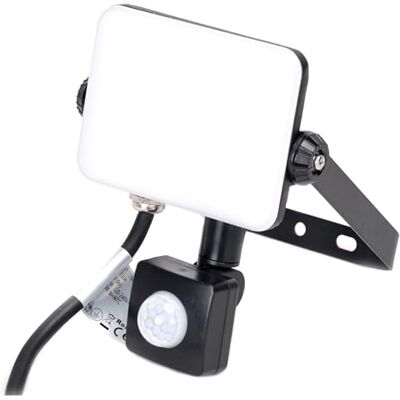 Blendend 30 W LED-reflektor med 4 000 K ljus inklusive frostat lock och rörelsesensor är utrustad med ett robust svart hölje, perfekt för utomhusbruk. Blendend 30 W LED-reflektor med 4 000 K ljus inklusive frostat lock och rörelsesensor är utrustad med ett robust svart hölje, perfekt för utomhusbruk.