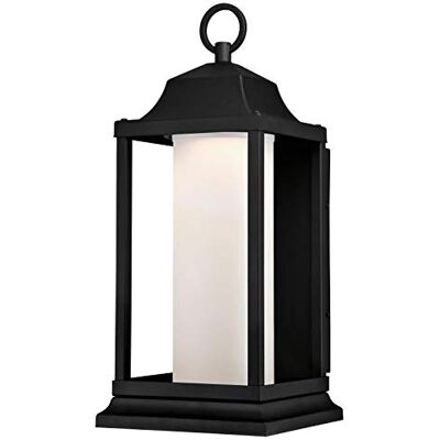 Temara 6110340ATE 1-flammande, dimbar LED-vägglampa för utomhusbruk, strukturerad svart finish med frostat glas Temara 6110340ATE 1-flammande, dimbar LED-vägglampa för utomhusbruk, strukturerad svart finish med frostat glas