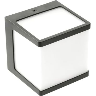 GTV NARIN LED utomhusvägglampa, modern kubisk design, IP54-skydd, 10 W 1000 lm, neutralt ljus 4000K, för fasad- och terrassbelysning, svart GTV NARIN LED utomhusvägglampa, modern kubisk design, IP54-skydd, 10 W 1000 lm, neutralt ljus 4000K, för fasad- och terrassbelysning, svart