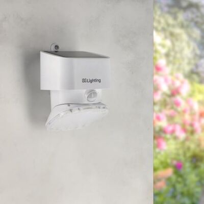 M Ledme Vit platt 1W LED-solcell för utomhusbruk med rörelsesensor och skymningssensor, IP44, solpanel, drifttid 6–8H, solcell för trädgård, terrass, entré eller fasad M Ledme Vit platt 1W LED-solcell för utomhusbruk med rörelsesensor och skymningssensor, IP44, solpanel, drifttid 6–8H, solcell för trädgård, terrass, entré eller fasad