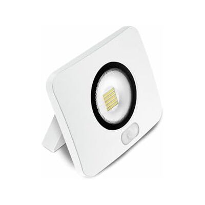 Brightium 30 W LED-projektor med vit sensor, perfekt för utomhusbelysning och säkerhet i trädgårdar eller ingångar. Brightium 30 W LED-projektor med vit sensor, perfekt för utomhusbelysning och säkerhet i trädgårdar eller ingångar.