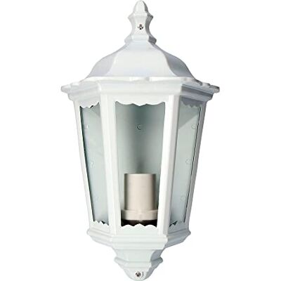 Zarivy Vägglampa i aluminium och glas IP44 E27 100W, vit, mått 25 x 12 x 43 cm. Milan-modell, perfekt för belysning med stil och elegans utomhus. Zarivy Vägglampa i aluminium och glas IP44 E27 100W, vit, mått 25 x 12 x 43 cm. Milan-modell, perfekt för belysning med stil och elegans utomhus.