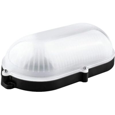 Brightium Svart oval LED-lampa, perfekt för utomhusbruk, IP65-klassad, 9 W effekt avger ett varmt ljus, perfekt för att lysa upp stilfulla och energieffektiva utrymmen. Brightium Svart oval LED-lampa, perfekt för utomhusbruk, IP65-klassad, 9 W effekt avger ett varmt ljus, perfekt för att lysa upp stilfulla och energieffektiva utrymmen.