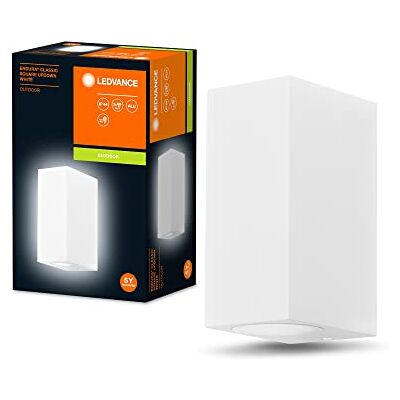 LEDVANCE ENDURA Classic Square Updown utomhusvägglampa, vit, GU10-sockel (max 35W), kan förses med normal eller smart lampa, ned- eller upp/ned-typ, IP44-skydd LEDVANCE ENDURA Classic Square Updown utomhusvägglampa, vit, GU10-sockel (max 35W), kan förses med normal eller smart lampa, ned- eller upp/ned-typ, IP44-skydd